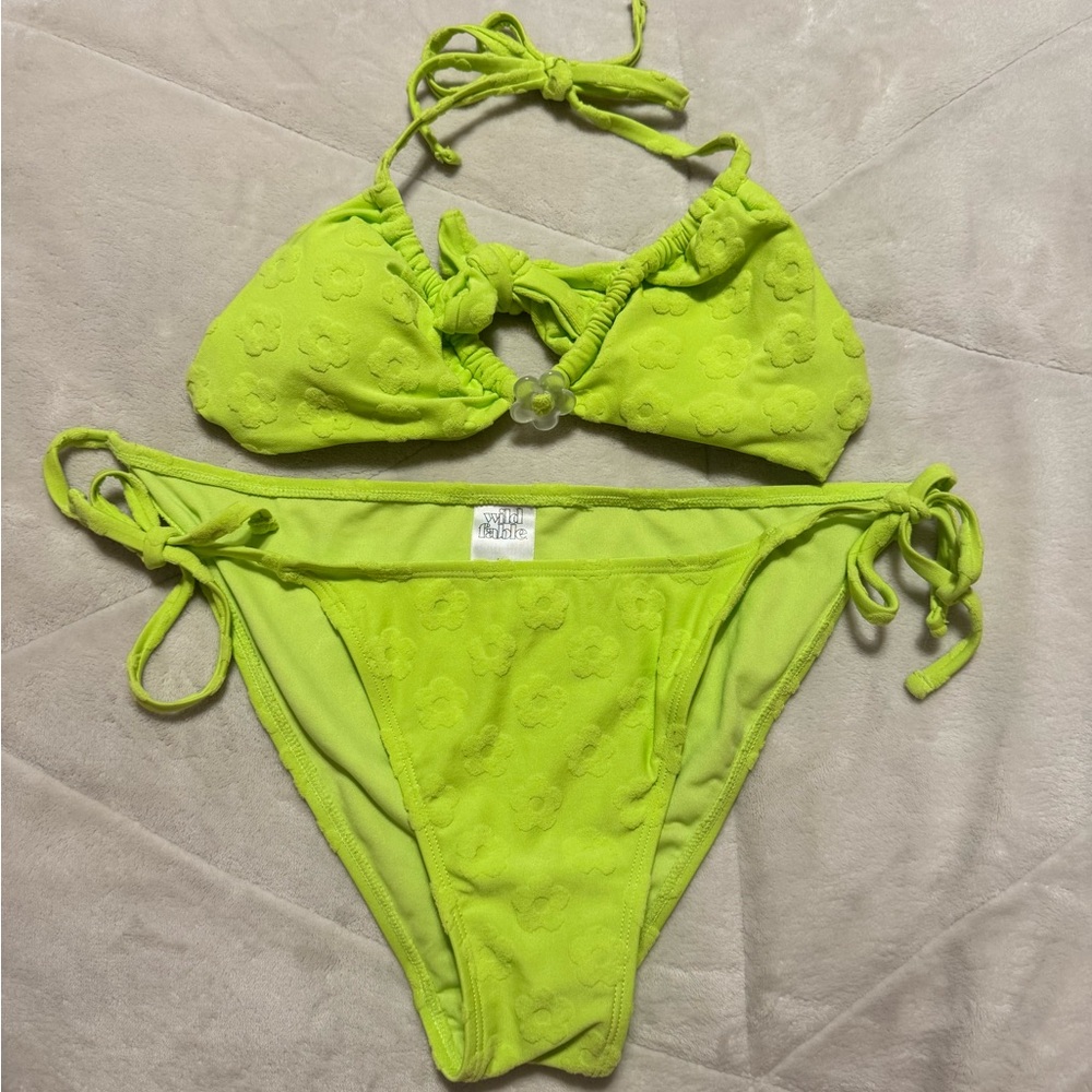 Target Wild Fable Neon Green Bikini Set